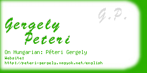 gergely peteri business card