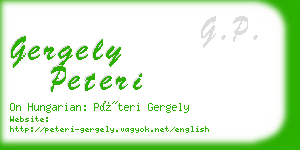 gergely peteri business card